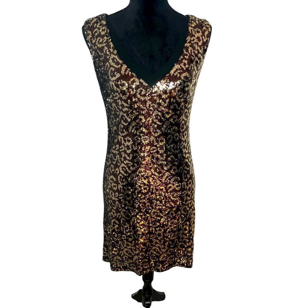 WHITE HOUSE BLACK MARKET SEQUIN SNAKESKIN BODYCON VELVET SPARKLY PARTY‎ DRESS